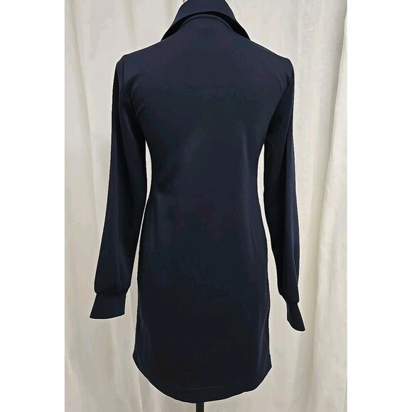 ATHLETA Allure 1/4 Zip Long Sleeve Dress Navy Blue Pockets Women’s Size XXS - Picture 6 of 11